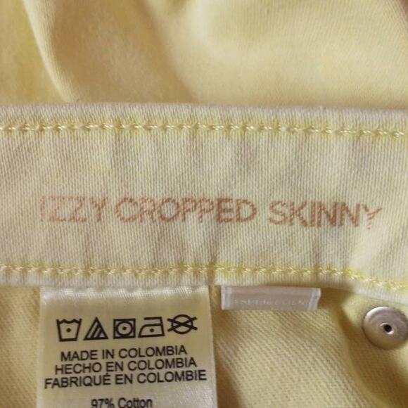 Michael Kors Izzy Cropped Skinny Jeans. Women's Size 8. Yellow. - Picture 5 of 12